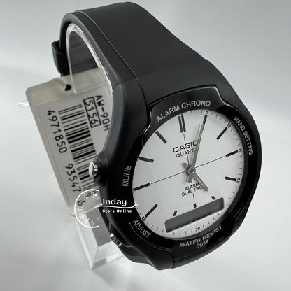 Casio Analog-Digital Men's Watch AW-90H-7E Resin Band Resin Glass