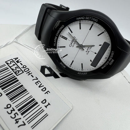 Casio Analog-Digital Men's Watch AW-90H-7E Resin Band Resin Glass