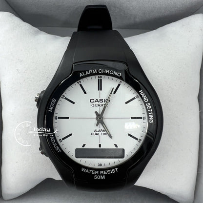 Casio Analog-Digital Men's Watch AW-90H-7E Resin Band Resin Glass