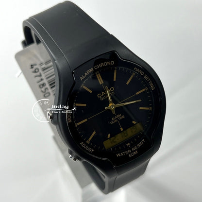 Casio Analog-Digital Men's Watch AW-90H-9E Resin Band Resin Glass