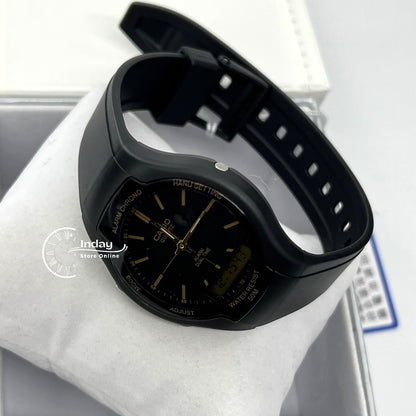 Casio Analog-Digital Men's Watch AW-90H-9E Resin Band Resin Glass
