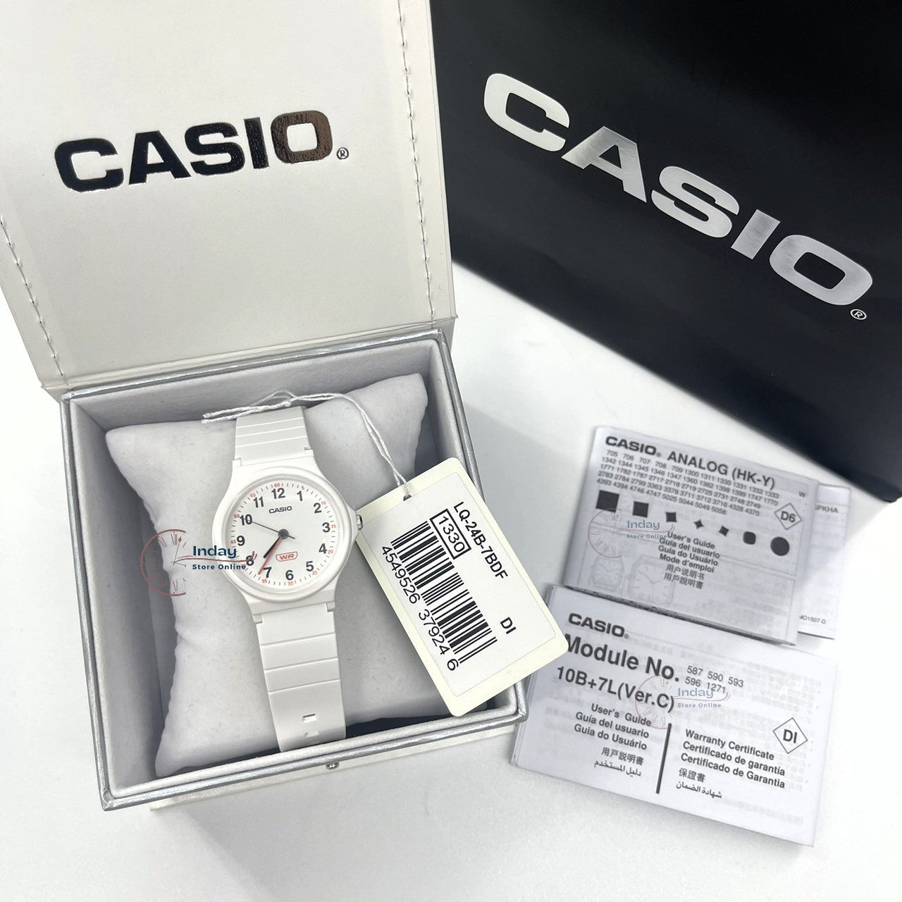 Casio Analog Women's Watch LQ-24B-7B Bio-based Resin Glass Resin Band