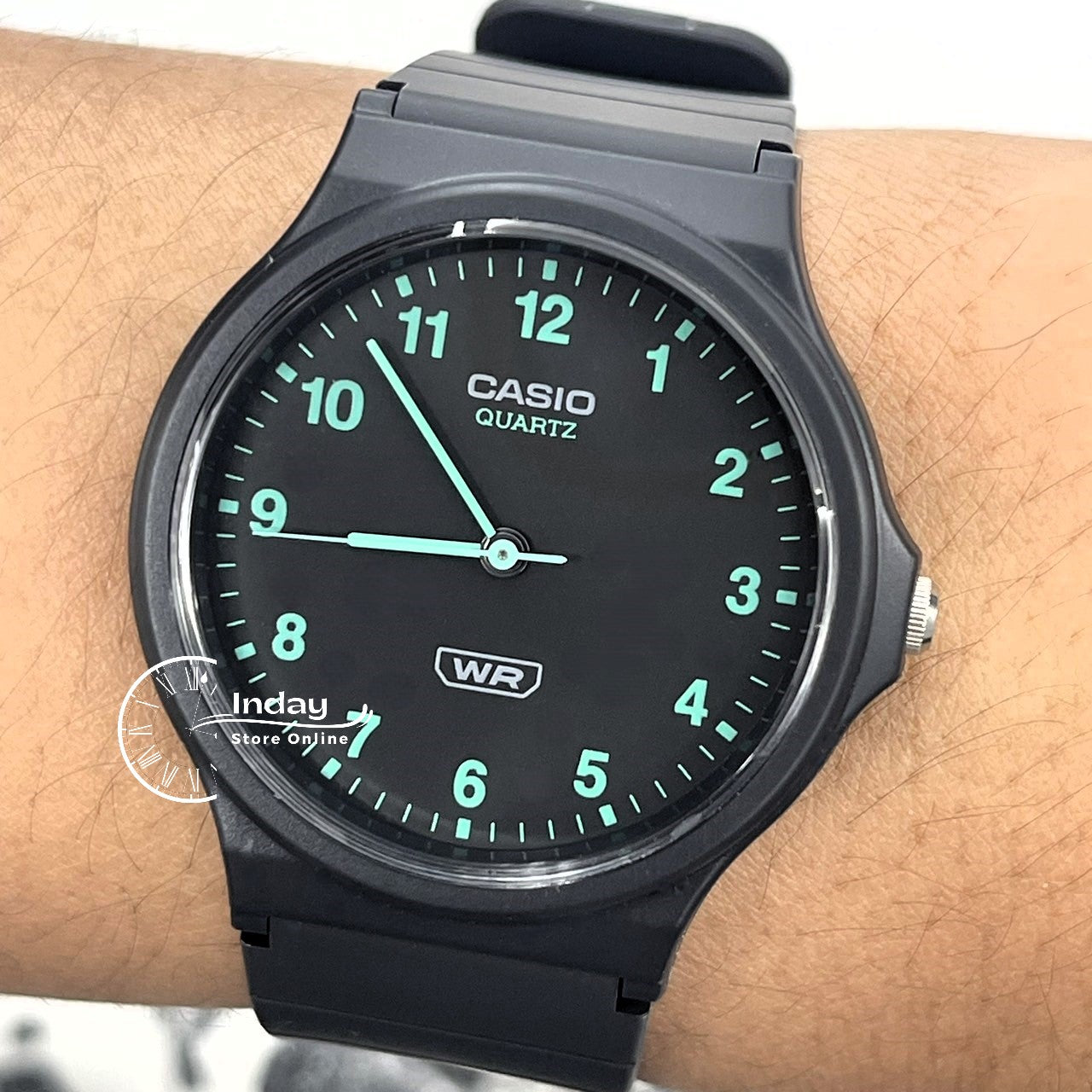 Casio Analog Women's Watch MQ-24B-8B Bio-based Resin Glass Resin Band