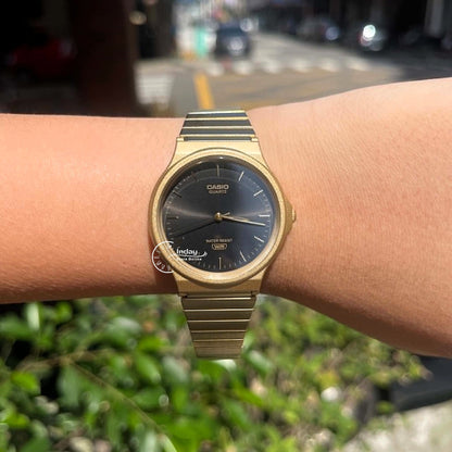 Casio Analog Women's Watch MQ-24GA-1A Resin Glass Stainless Steel Band Adjustable Clasp Battery Life: 3 Years