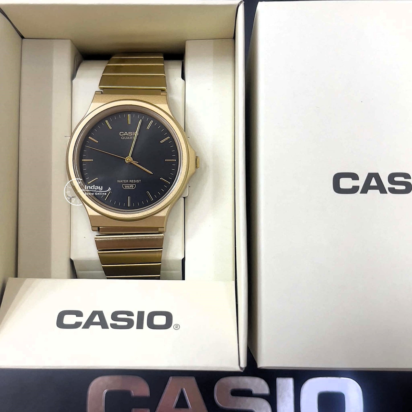 Casio Analog Women's Watch MQ-24GA-1A Resin Glass Stainless Steel Band Adjustable Clasp Battery Life: 3 Years