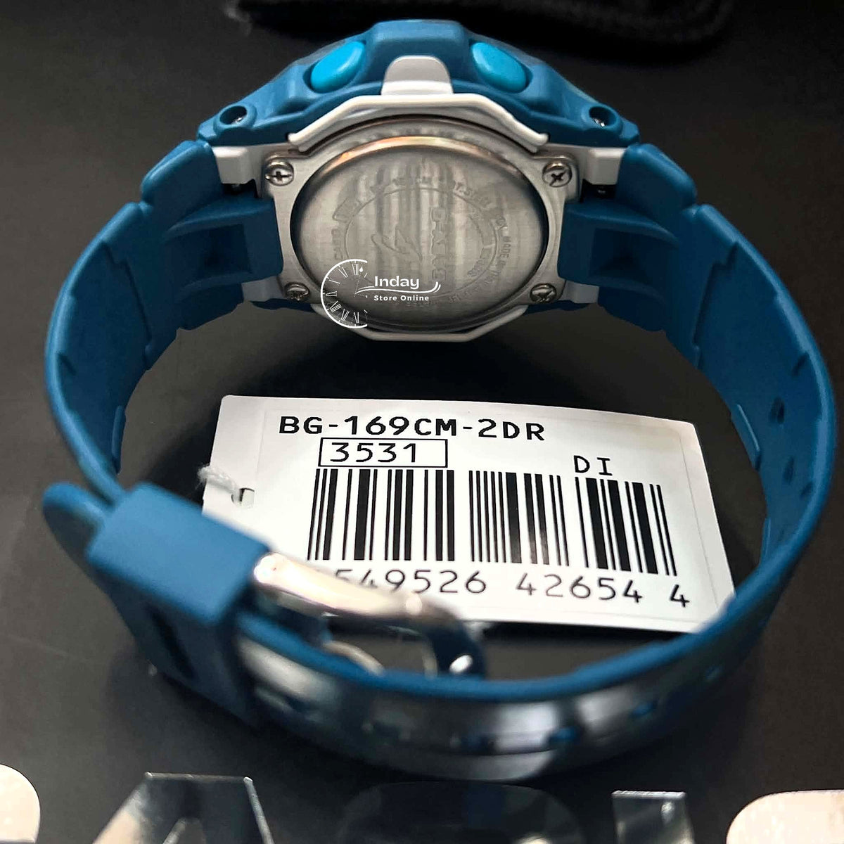 Casio Baby-G Digital Watch BG-169CM-2 Mineral Glass Resin Band Shock Resistant Blue Green Camouflage Color Battery Life: 3 Years