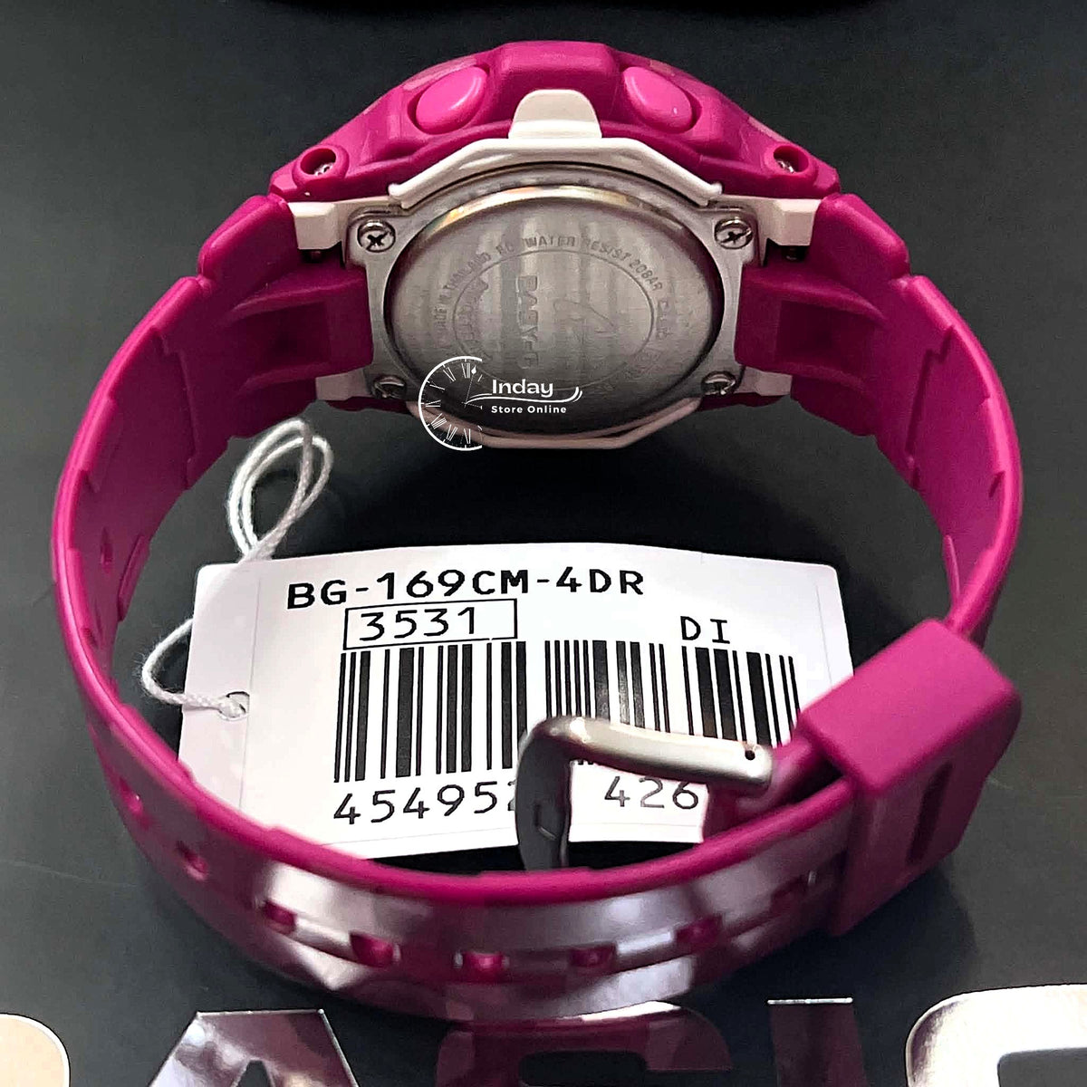 Casio Baby-G Digital Watch BG-169CM-4 Mineral Glass Resin Band Shock Resistant Pink Camouflage Color Battery Life: 3 Years
