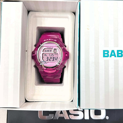 Casio Baby-G Digital Watch BG-169CM-4 Mineral Glass Resin Band Shock Resistant Pink Camouflage Color Battery Life: 3 Years