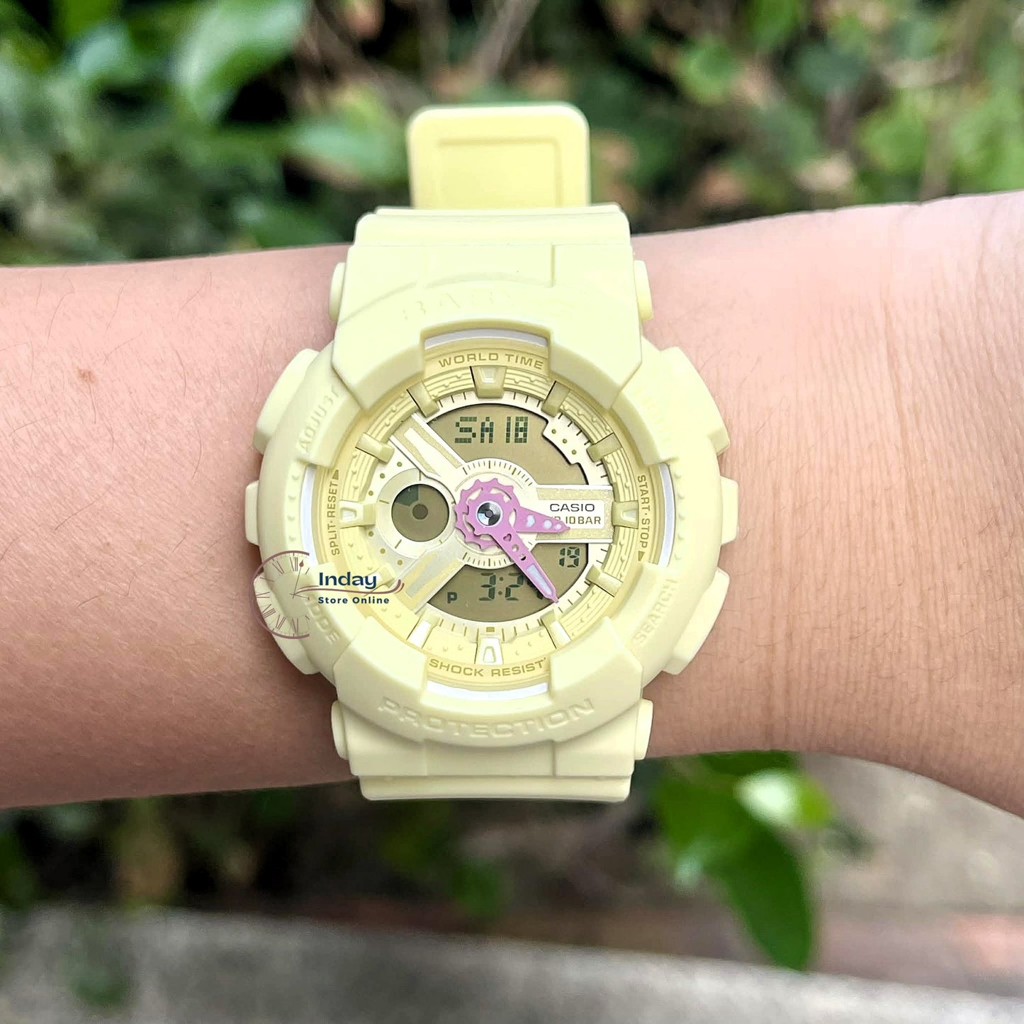 Casio Baby-G Women's Watch BA-110AH-9A Mineral Glass Resin Band Shock Resistant
