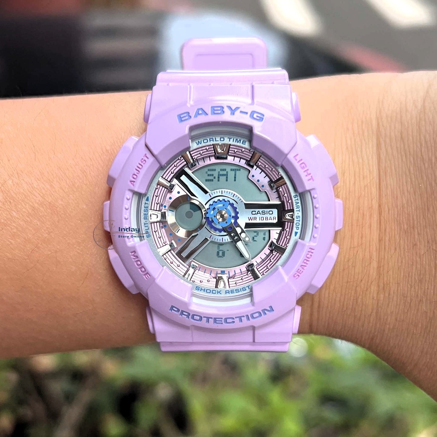 Casio Baby-G Women's Watch BA-110MC-6A Resin Band Mineral Glass Shock Resistant Battery Life: 2 Years