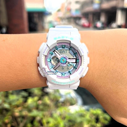 Casio Baby-G Women's Watch BA-110MC-7A Resin Band Mineral Glass Shock Resistant Battery Life: 2 Years