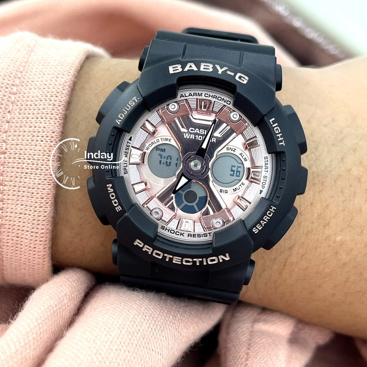 Casio Baby-G Women's Watch BA-130-1A4 Resin Band Mineral Glass Shock Resistant Best Seller