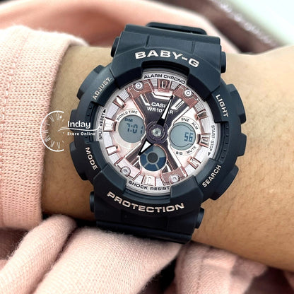 Casio Baby-G Women's Watch BA-130-1A4 Resin Band Mineral Glass Shock Resistant Best Seller