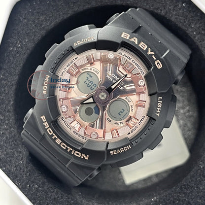 Casio Baby-G Women's Watch BA-130-1A4 Resin Band Mineral Glass Shock Resistant Best Seller