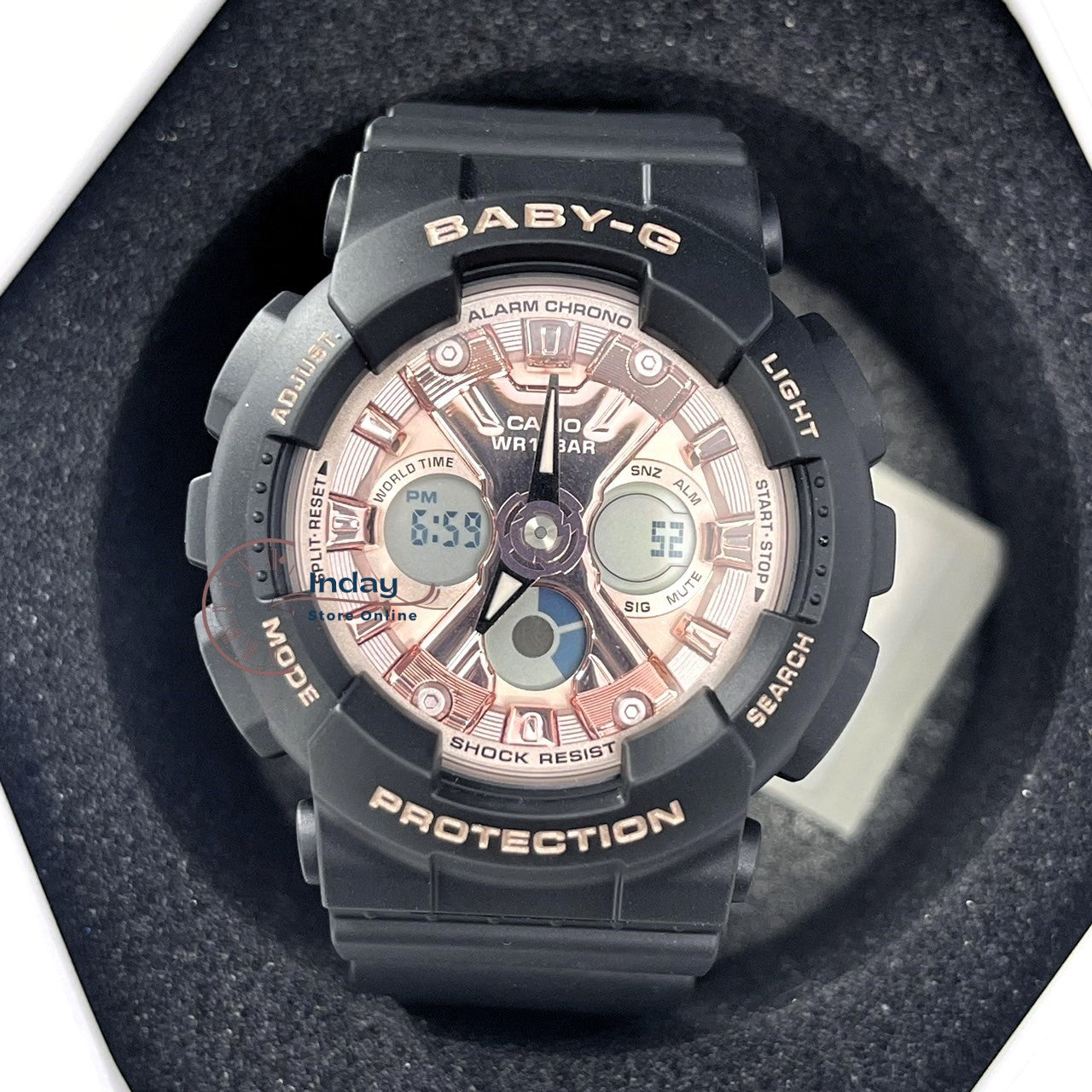 Casio Baby-G Women's Watch BA-130-1A4 Resin Band Mineral Glass Shock Resistant Best Seller