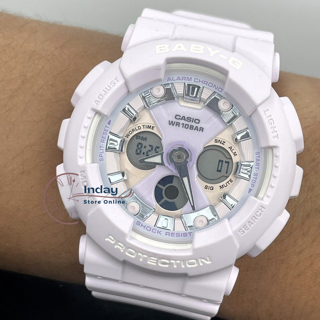 Casio Baby-G Women's Watch BA-130WP-6A Resin Band Mineral Glass Shock Resistant