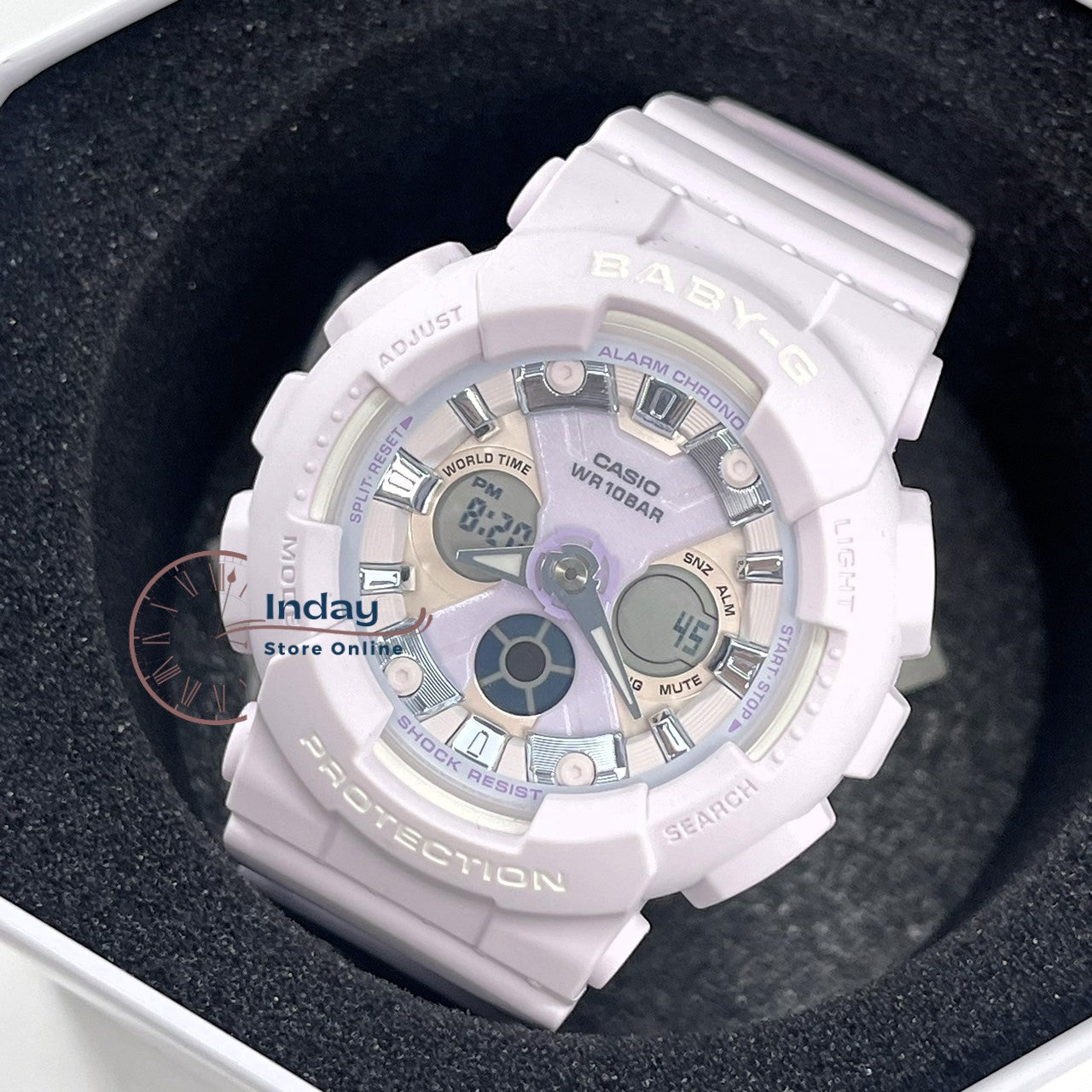 Casio Baby-G Women's Watch BA-130WP-6A Resin Band Mineral Glass Shock Resistant