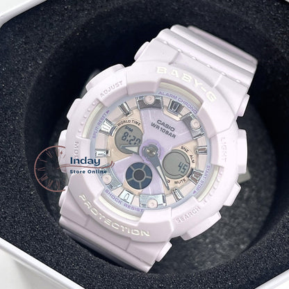 Casio Baby-G Women's Watch BA-130WP-6A Resin Band Mineral Glass Shock Resistant