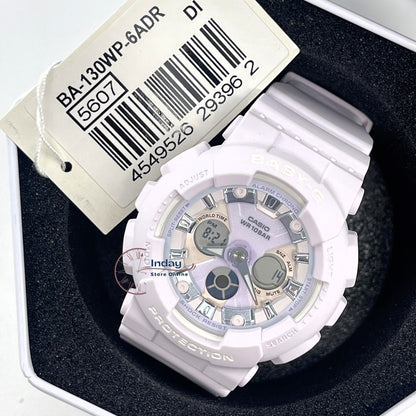 Casio Baby-G Women's Watch BA-130WP-6A Resin Band Mineral Glass Shock Resistant