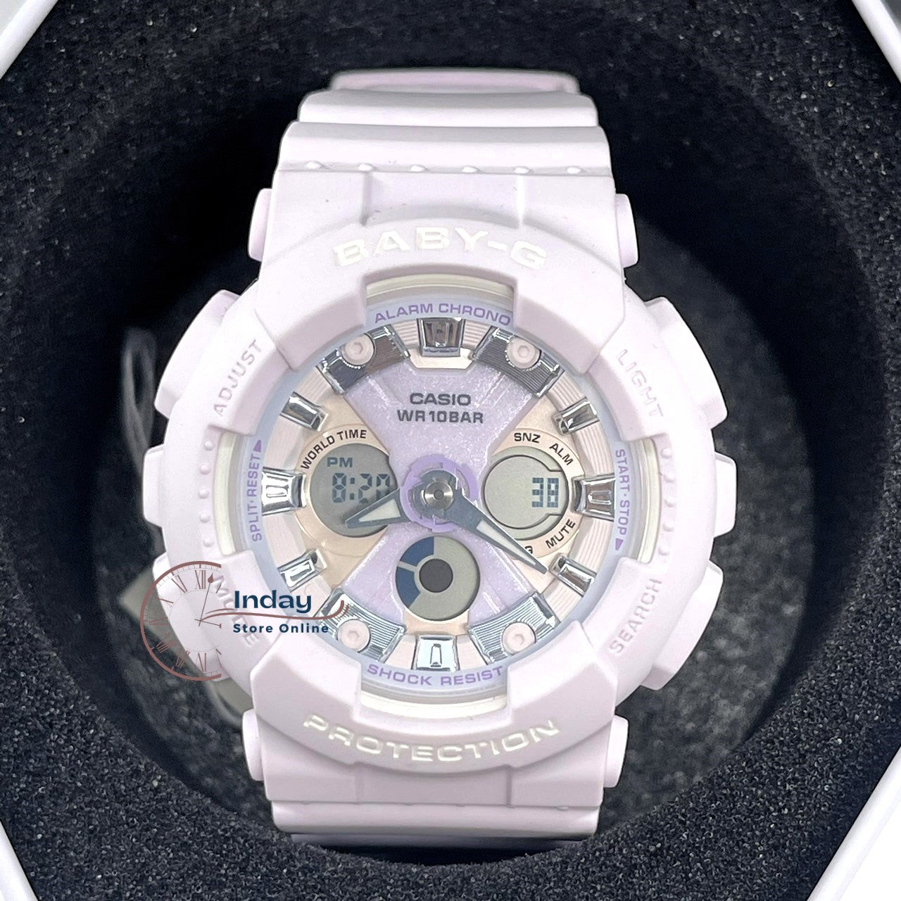 Casio Baby-G Women's Watch BA-130WP-6A Resin Band Mineral Glass Shock Resistant