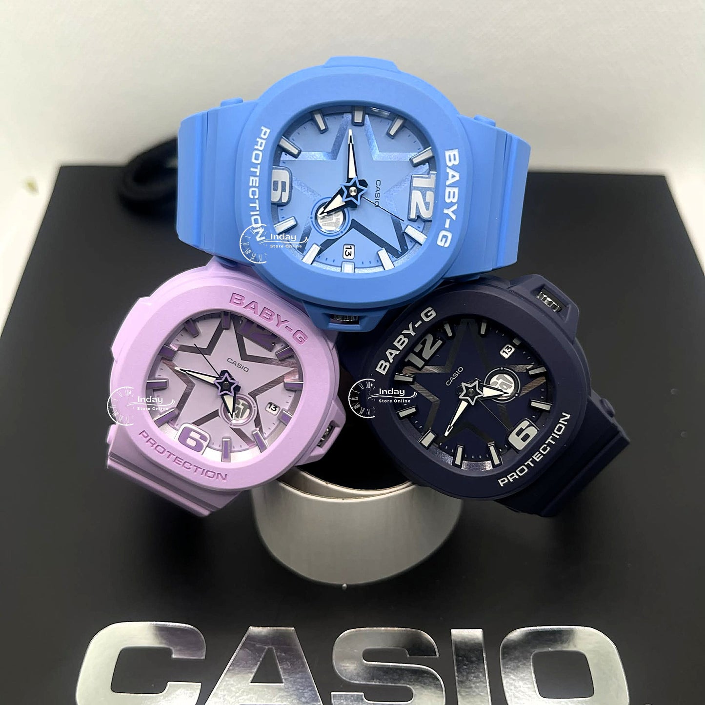 Casio Baby-G Women's Watch BGA-10D-2A1 Resin Mineral Glass Band Shock Resistant Battery Life: 3 Years