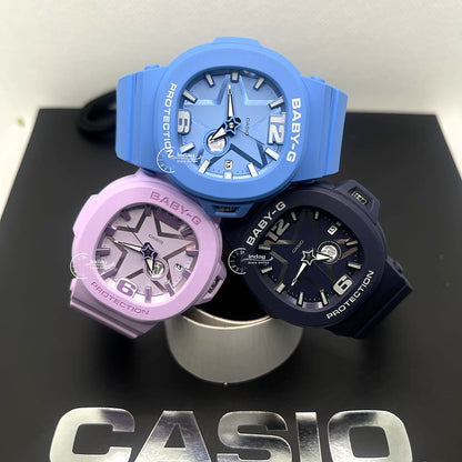 Casio Baby-G Women's Watch BGA-10D-2A1 Resin Mineral Glass Band Shock Resistant Battery Life: 3 Years