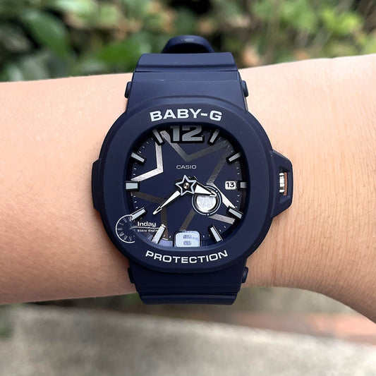 Casio Baby-G Women's Watch BGA-10D-2A1 Resin Mineral Glass Band Shock Resistant Battery Life: 3 Years