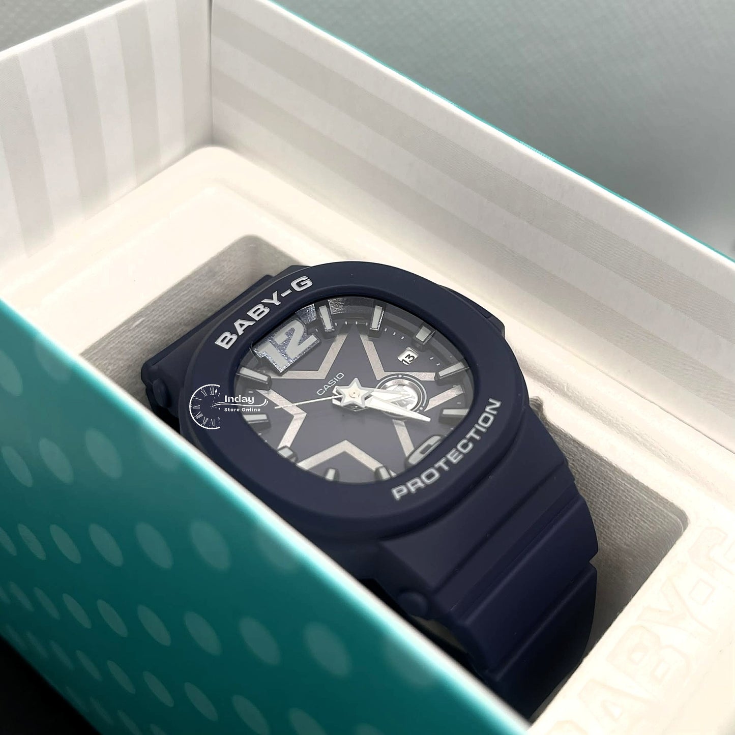 Casio Baby-G Women's Watch BGA-10D-2A1 Resin Mineral Glass Band Shock Resistant Battery Life: 3 Years