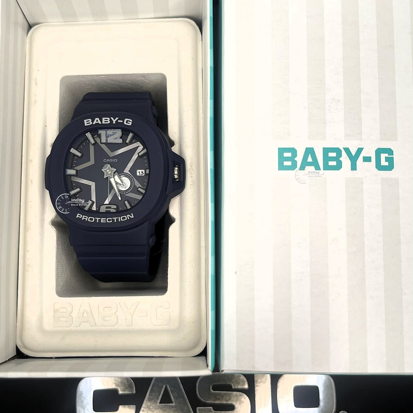 Casio Baby-G Women's Watch BGA-10D-2A1 Resin Mineral Glass Band Shock Resistant Battery Life: 3 Years
