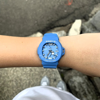 Casio Baby-G Women's Watch BGA-10D-2A2 Resin Mineral Glass Band Shock Resistant