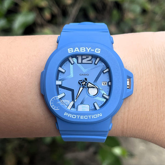 Casio Baby-G Women's Watch BGA-10D-2A2 Resin Mineral Glass Band Shock Resistant