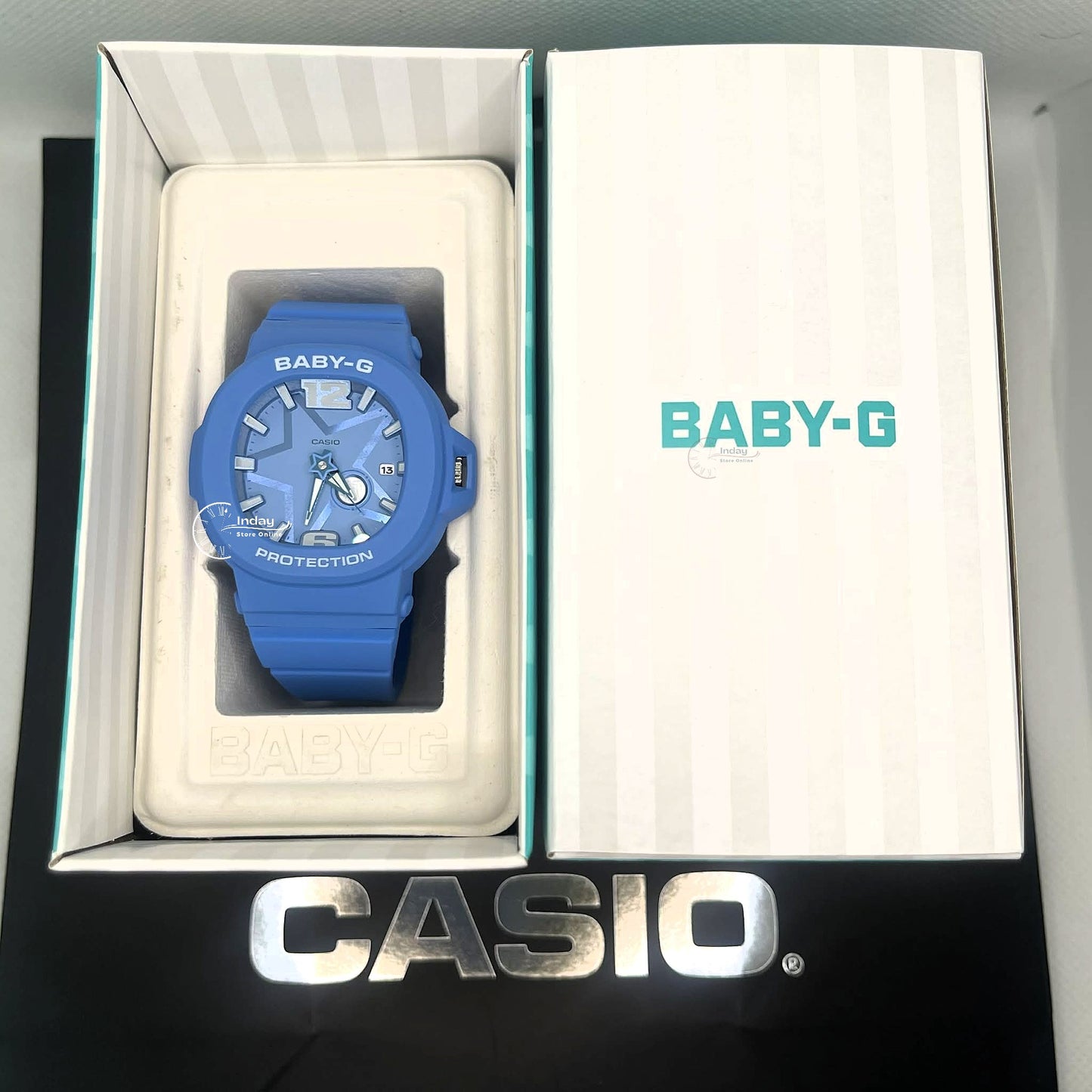 Casio Baby-G Women's Watch BGA-10D-2A2 Resin Mineral Glass Band Shock Resistant