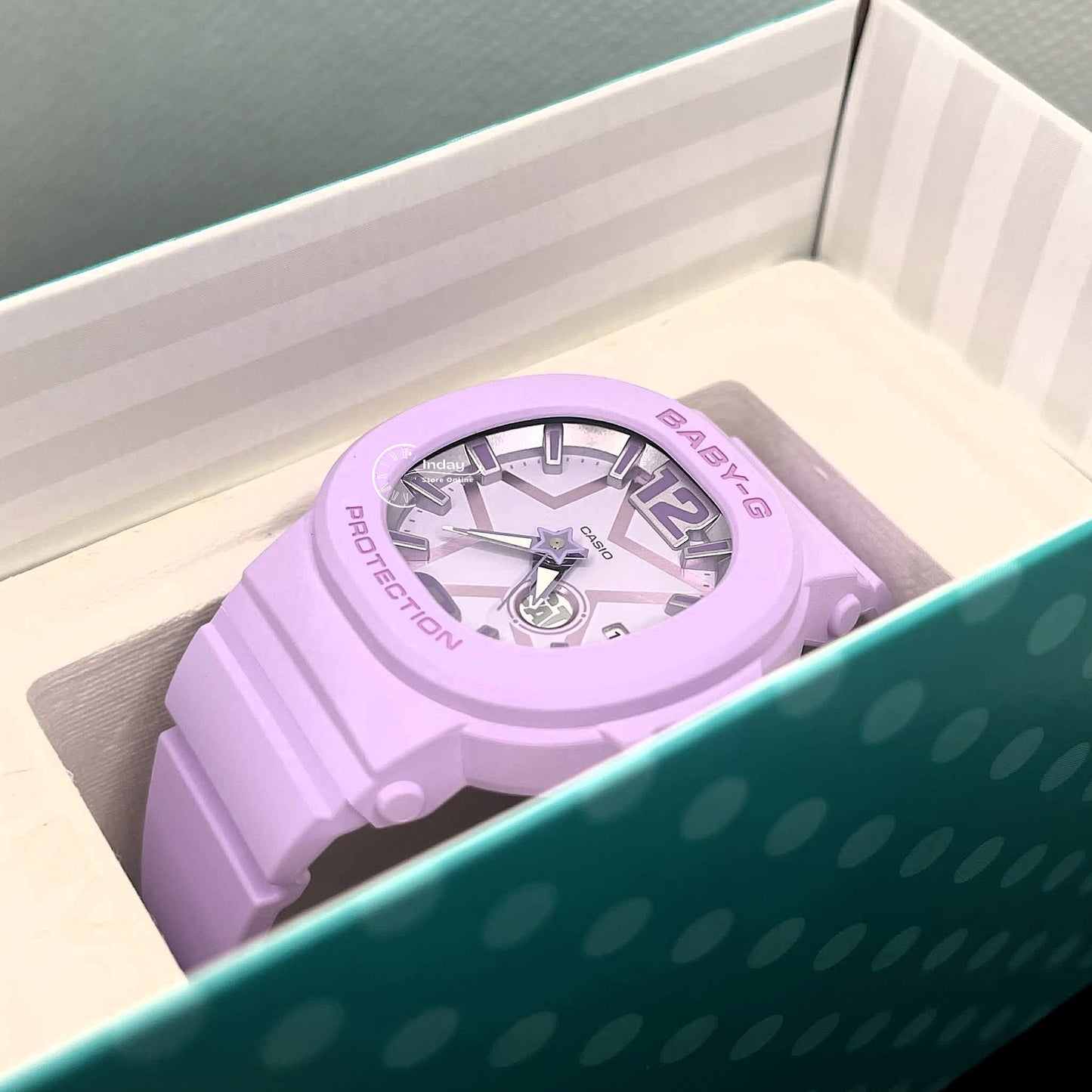 Casio Baby-G Women's Watch BGA-10D-6A Resin Mineral Glass Band Shock Resistant