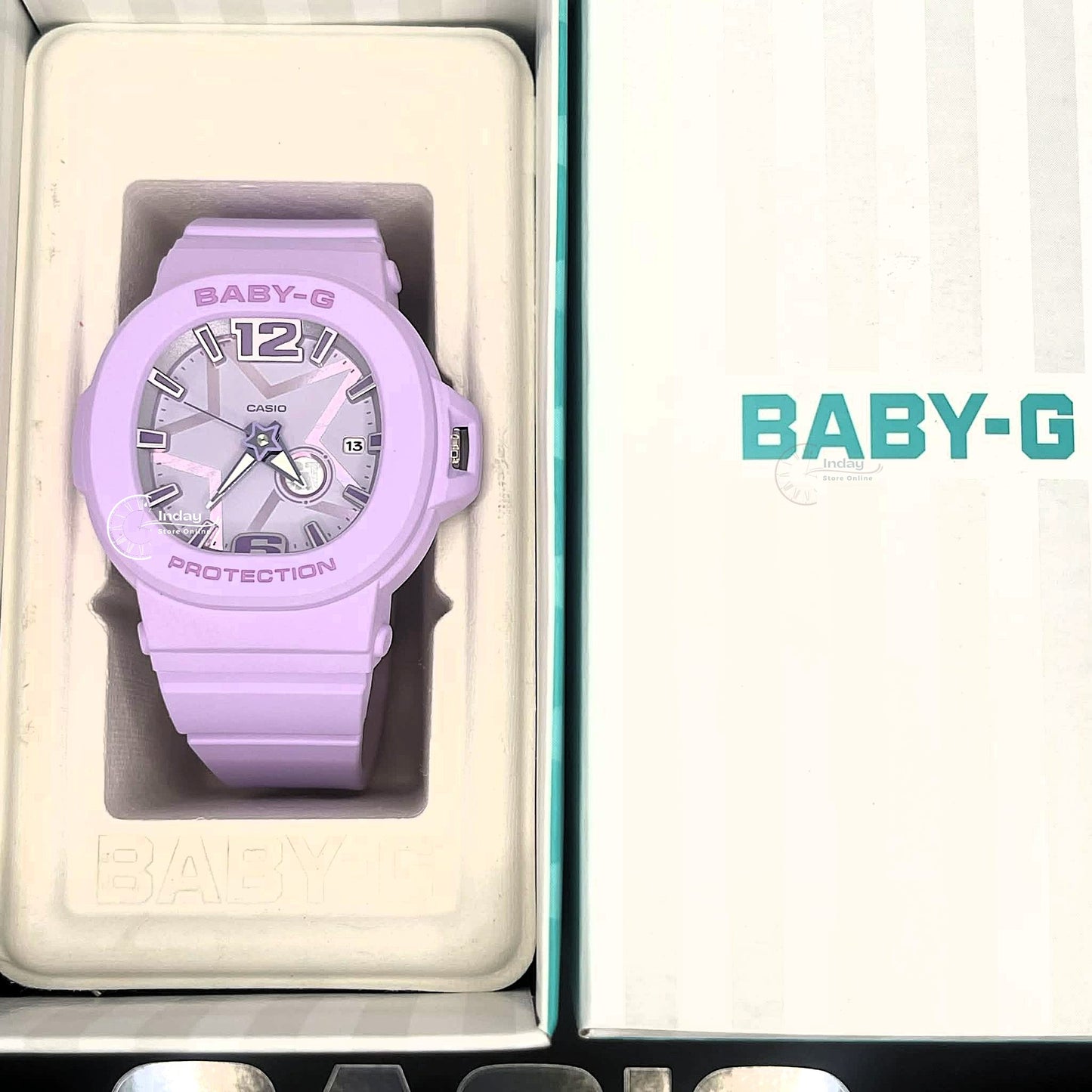 Casio Baby-G Women's Watch BGA-10D-6A Resin Mineral Glass Band Shock Resistant