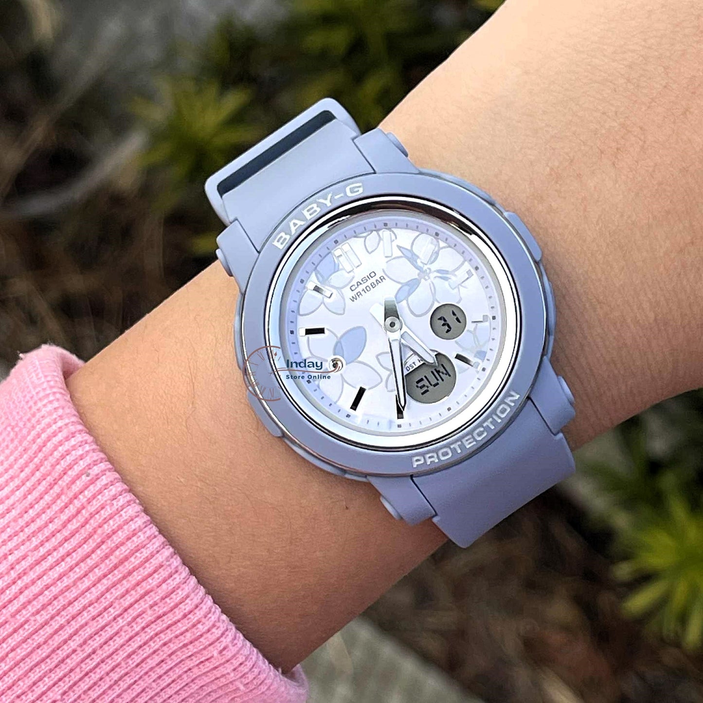 Casio Baby-G Women's Watch BGA-290FL-2A Mineral Glass Resin Band Shock Resistant Battery Life: 3 Years