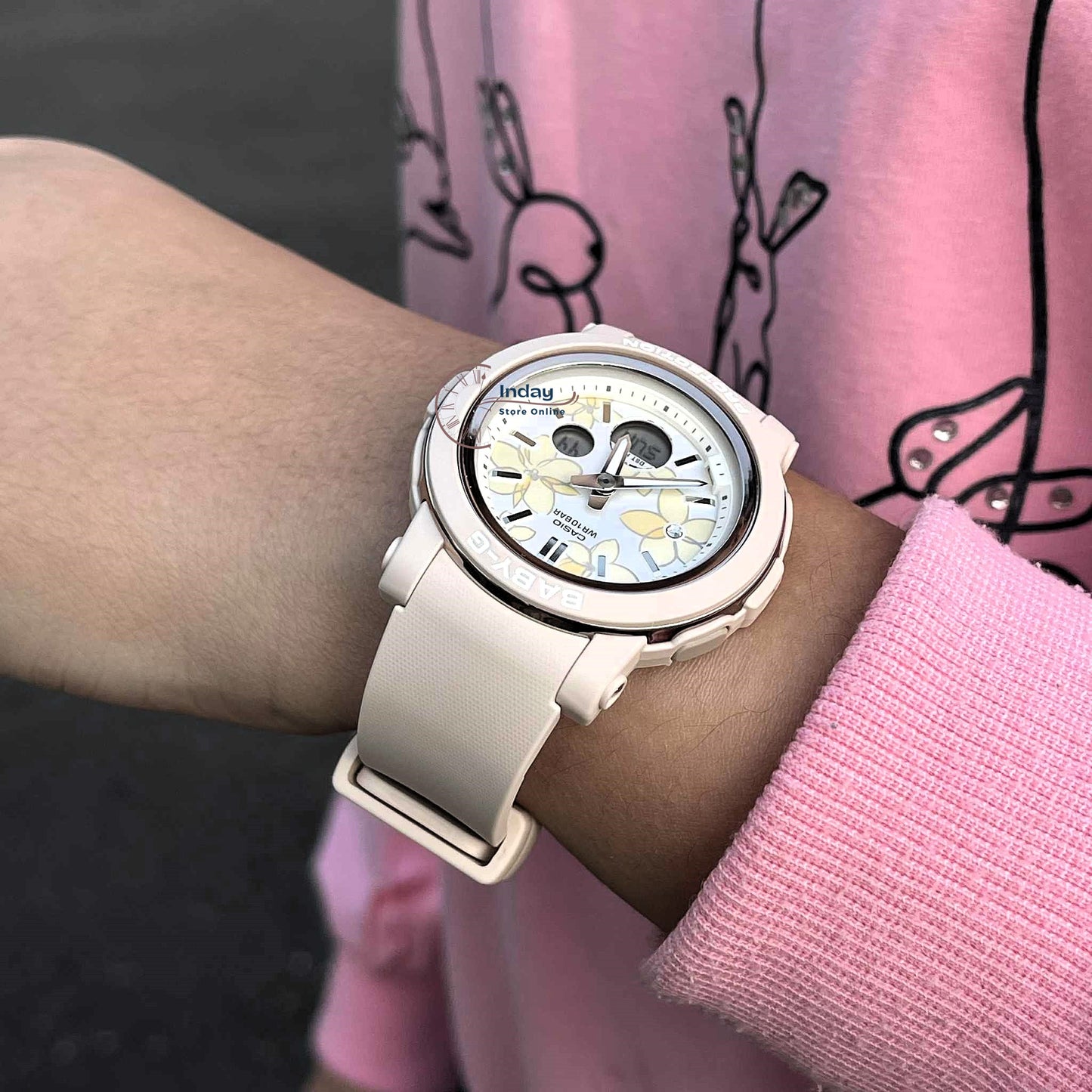 Casio Baby-G Women's Watch BGA-290FL-4A Mineral Glass Resin Band Shock Resistant Battery Life: 3 Years