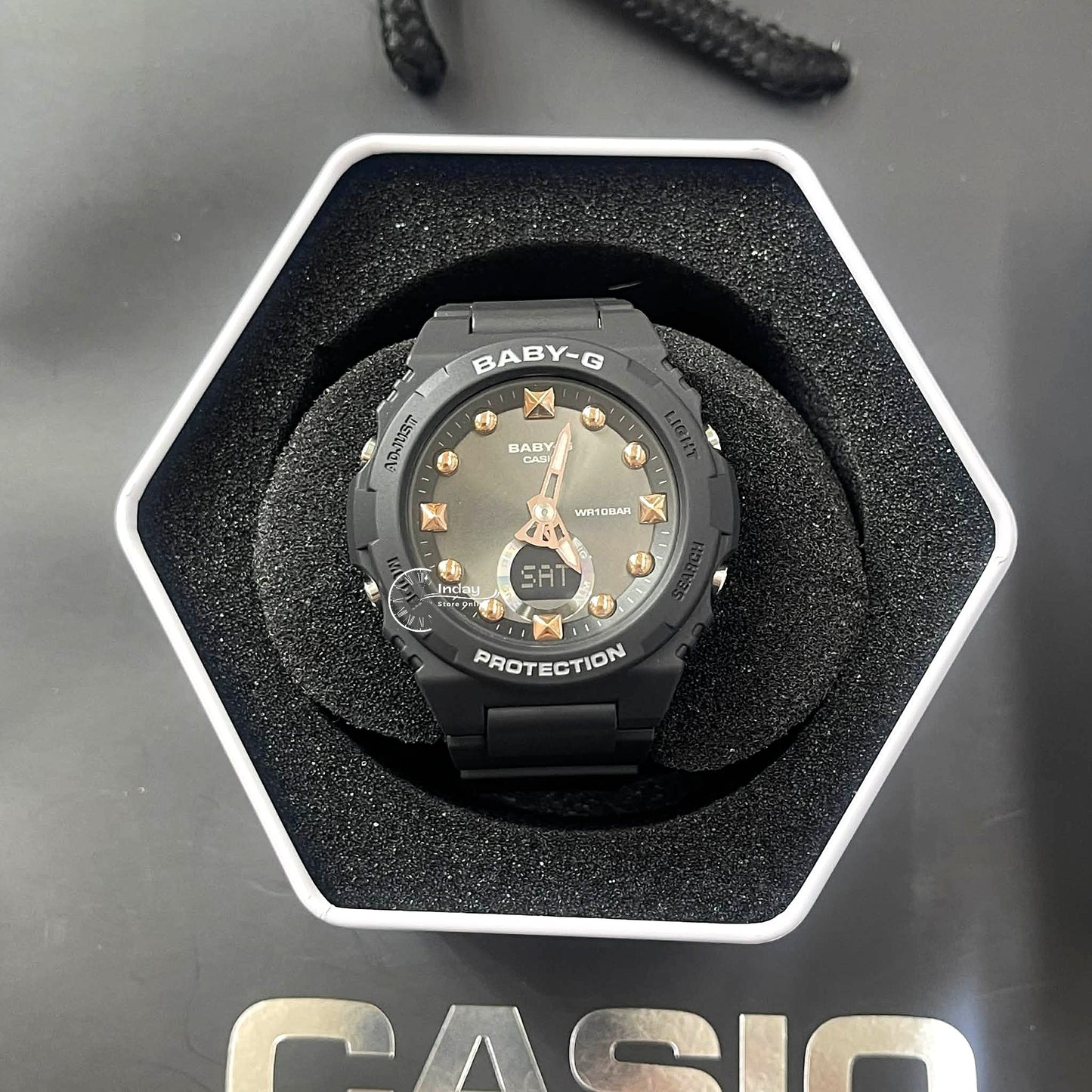 Casio Baby-G Women's Watch BGA-320-1A Resin Band Mineral Glass Shock Resistant