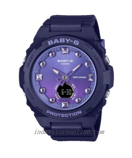 Casio Baby-G Women's Watch BGA-320-2A Resin Band Mineral Glass Shock Resistant