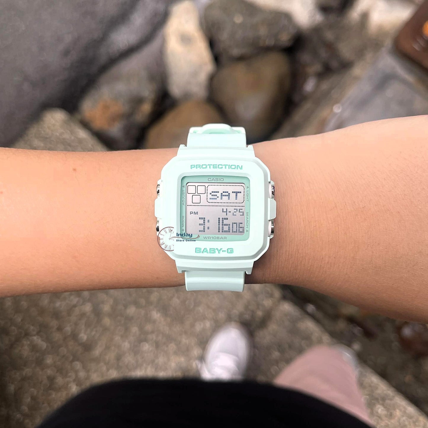 Casio Baby-G Women's Watch BGD-10-3 Resin Band Mineral Glass Shock Resistant