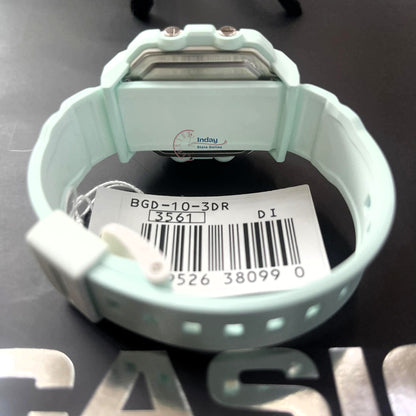 Casio Baby-G Women's Watch BGD-10-3 Resin Band Mineral Glass Shock Resistant