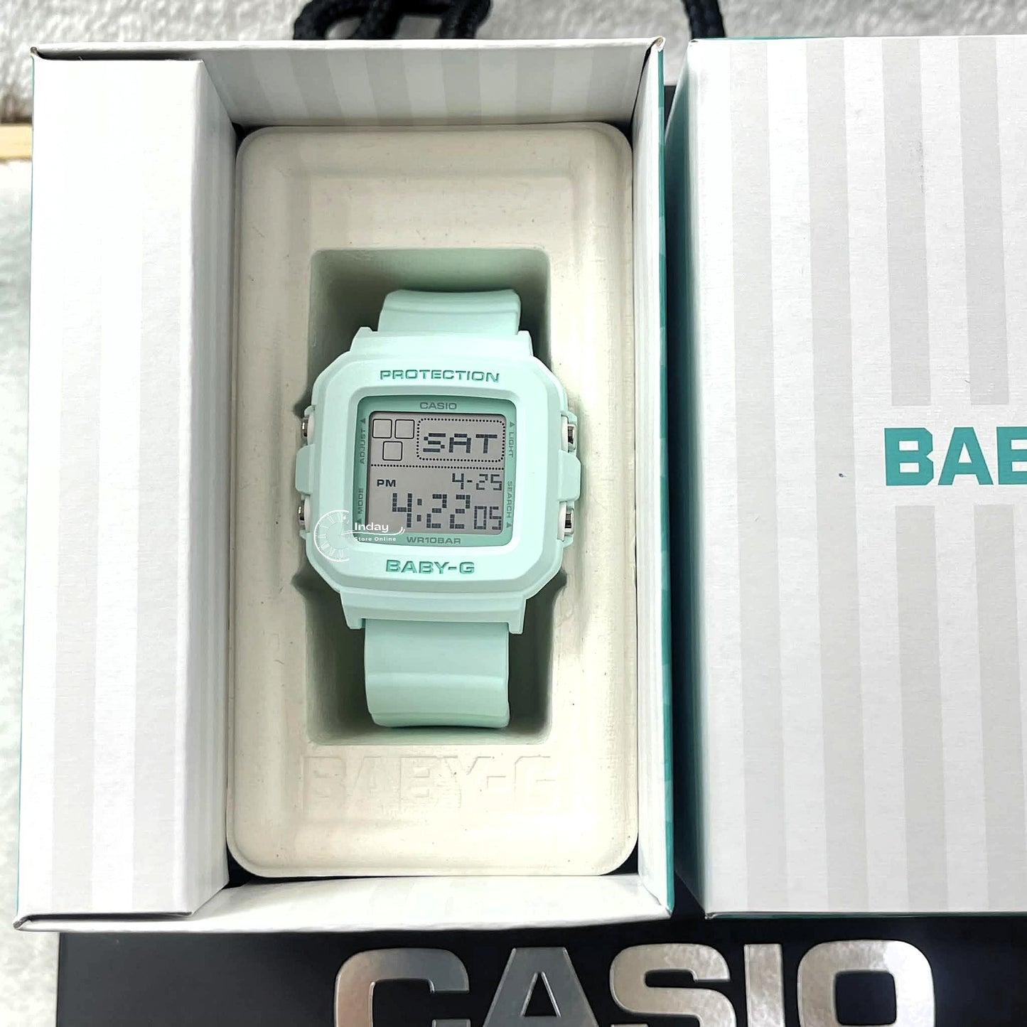 Casio Baby-G Women's Watch BGD-10-3 Resin Band Mineral Glass Shock Resistant