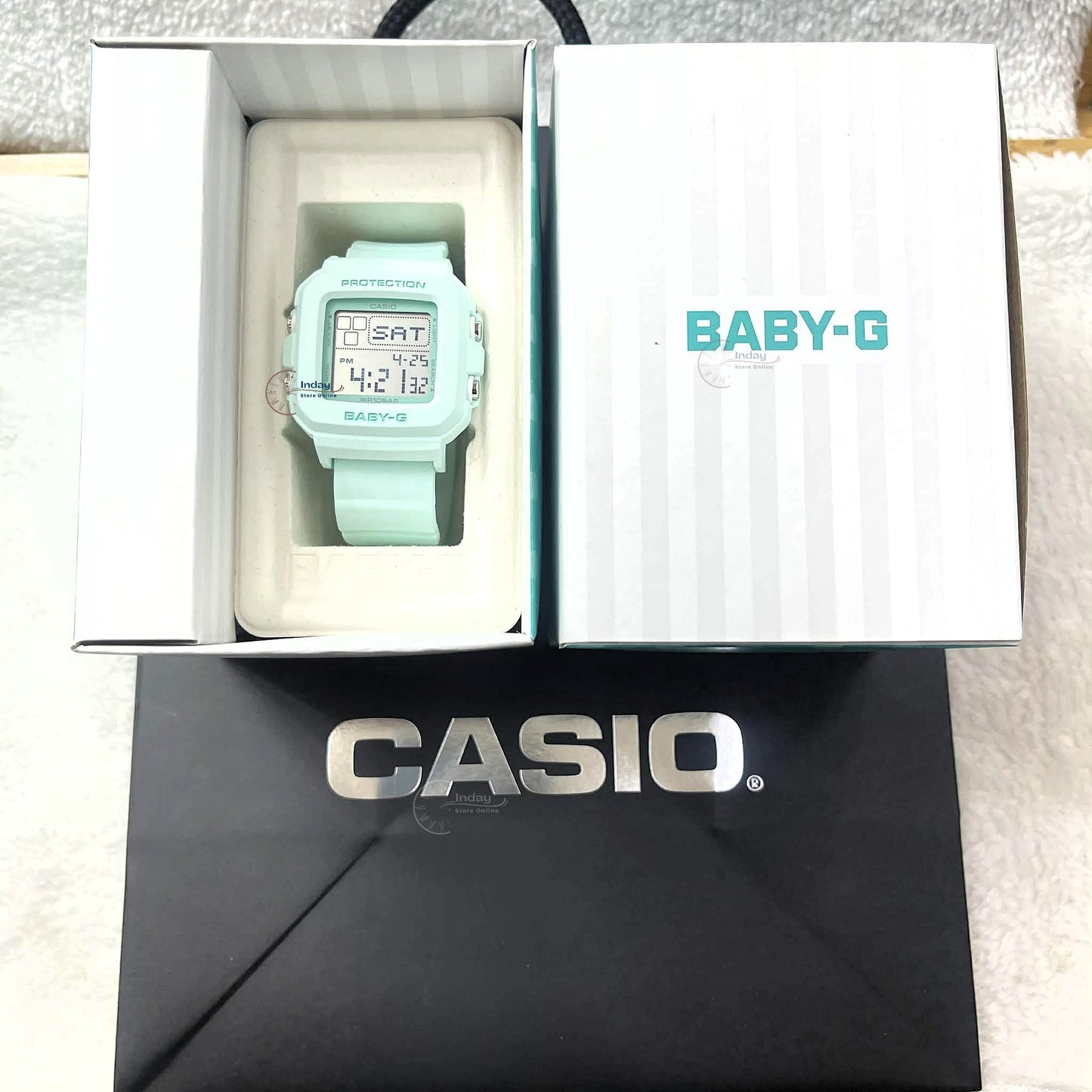Casio Baby-G Women's Watch BGD-10-3 Resin Band Mineral Glass Shock Resistant