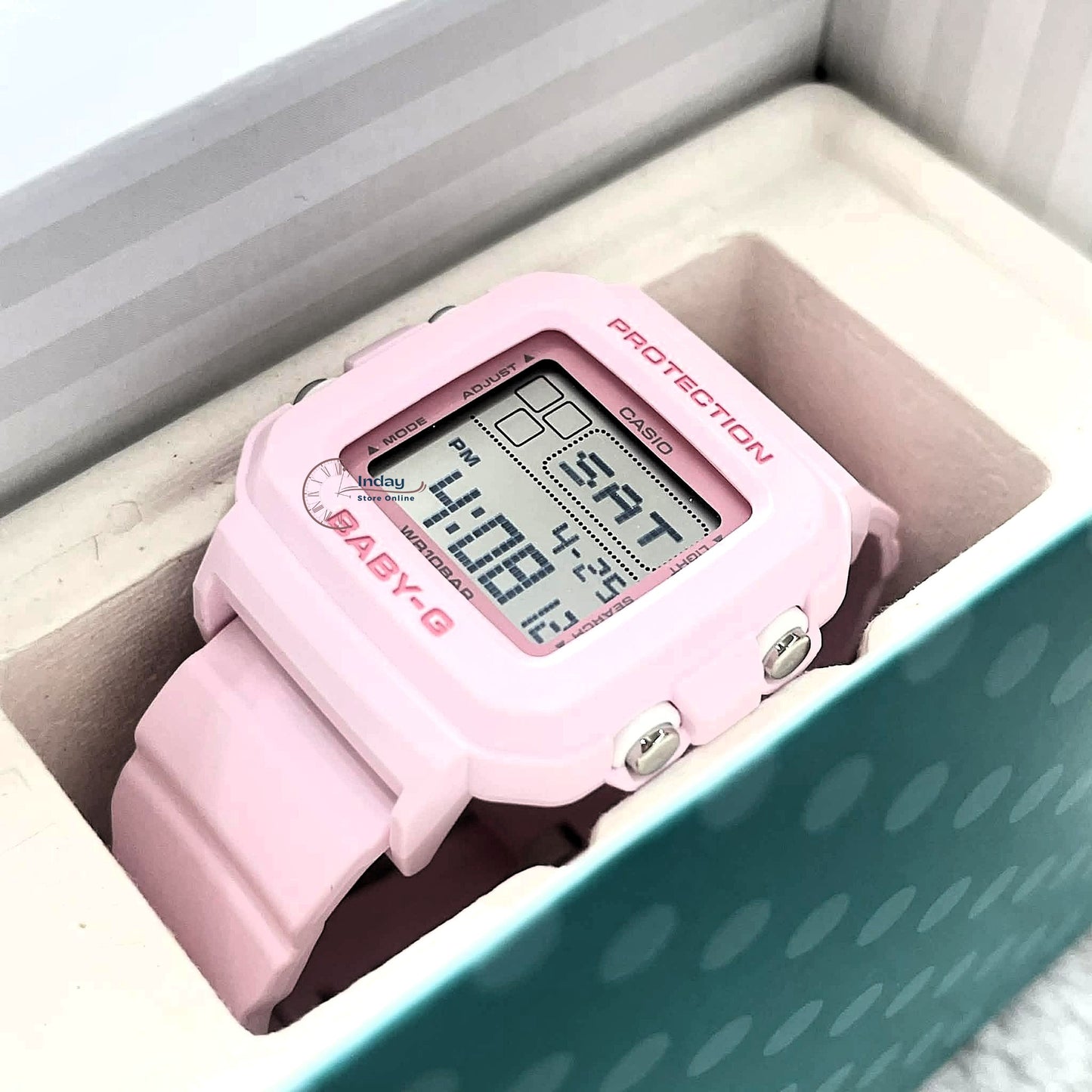 Casio Baby-G Women's Watch BGD-10-4 Resin Band Mineral Glass Shock Resistant