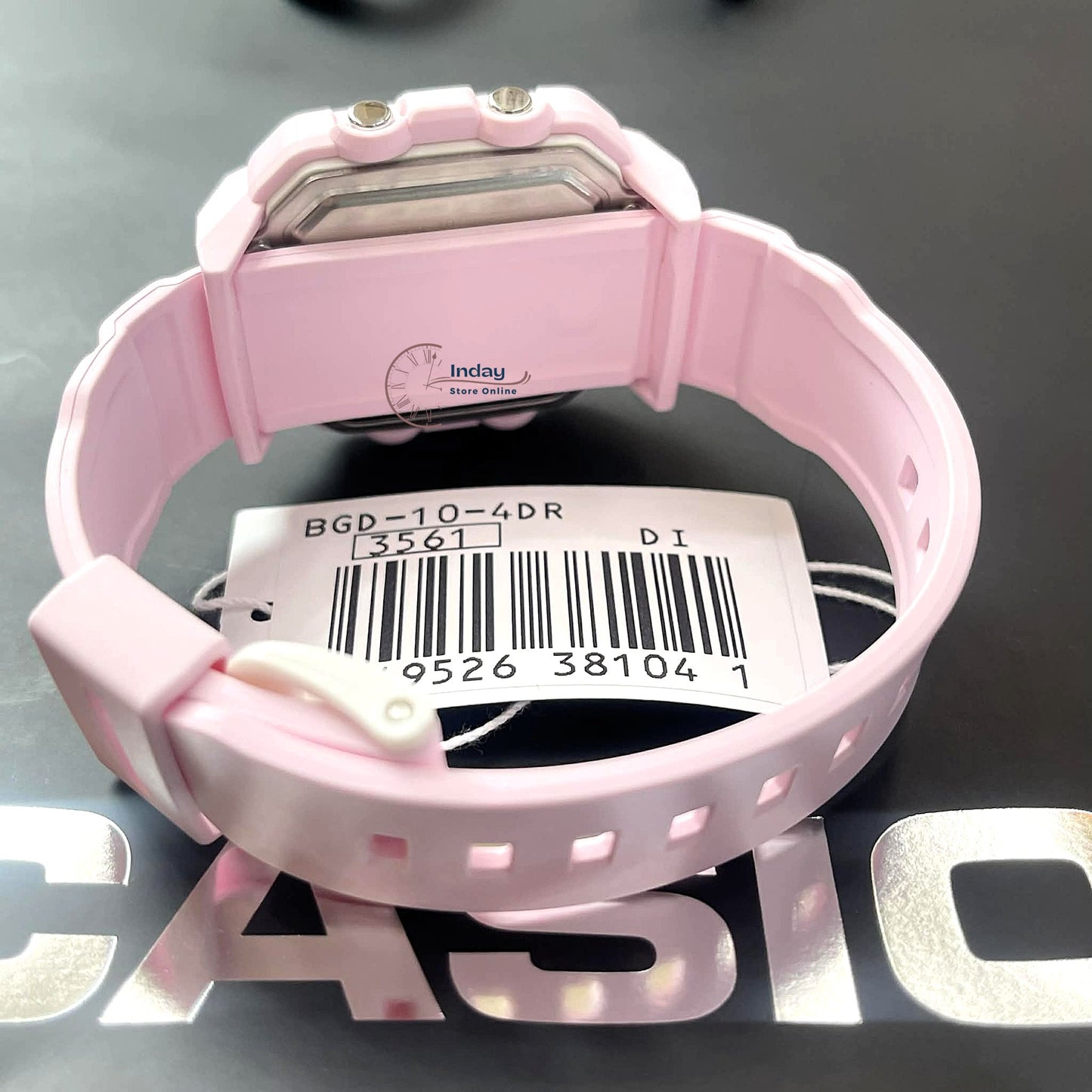 Casio Baby-G Women's Watch BGD-10-4 Resin Band Mineral Glass Shock Resistant