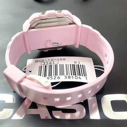 Casio Baby-G Women's Watch BGD-10-4 Resin Band Mineral Glass Shock Resistant