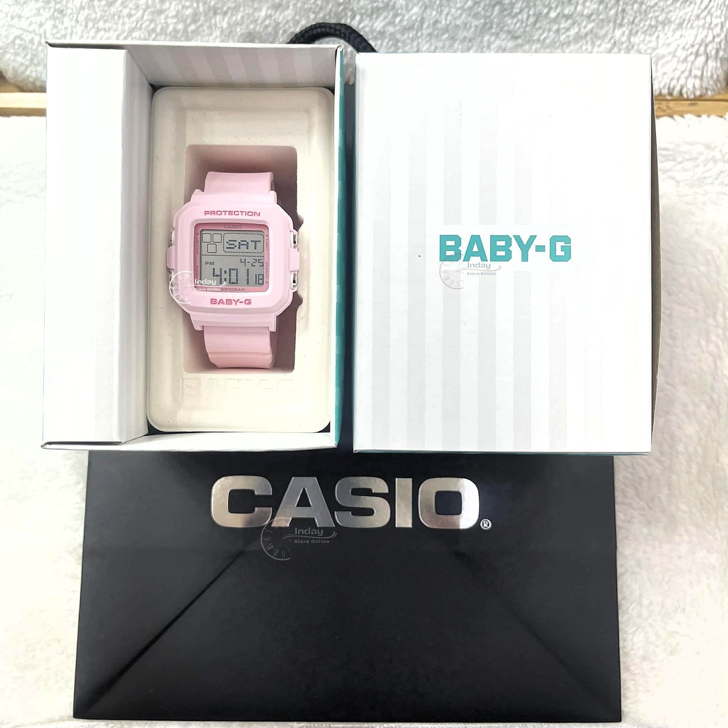 Casio Baby-G Women's Watch BGD-10-4 Resin Band Mineral Glass Shock Resistant