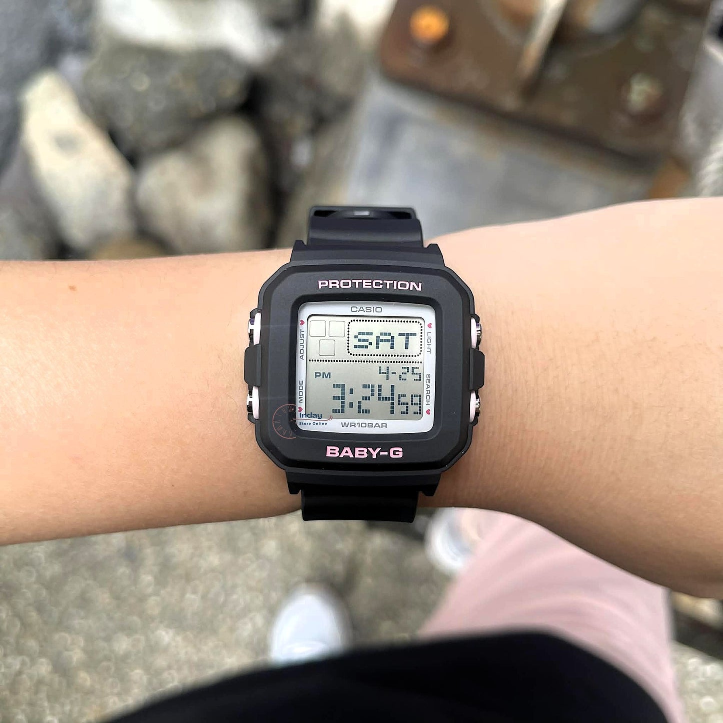 Casio Baby-G Women's Watch BGD-10KH-1 Mineral Glass Resin Band Shock Resistant BatteryLlife: 3 Years