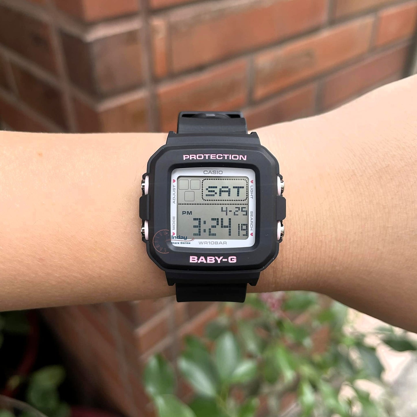 Casio Baby-G Women's Watch BGD-10KH-1 Mineral Glass Resin Band Shock Resistant BatteryLlife: 3 Years