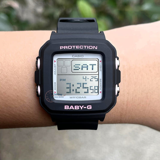 Casio Baby-G Women's Watch BGD-10KH-1 Mineral Glass Resin Band Shock Resistant BatteryLlife: 3 Years
