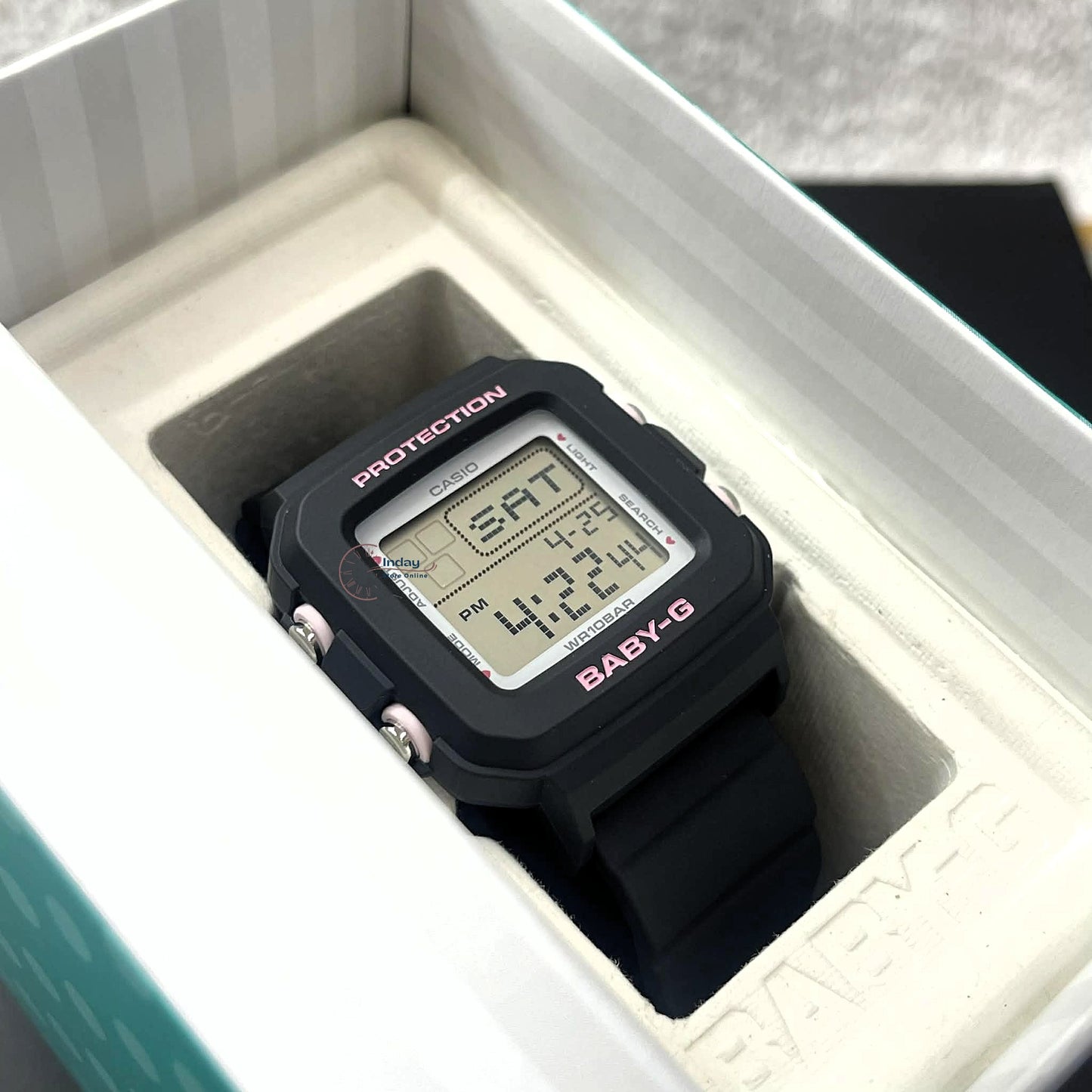Casio Baby-G Women's Watch BGD-10KH-1 Mineral Glass Resin Band Shock Resistant BatteryLlife: 3 Years